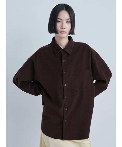 MIESROHE（ミースロエ）の「コーデュロイSH（シャツ/ブラウス・レディース・ブラック/ホワイト/ブラウン・F）」の9枚目の写真