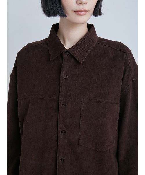 MIESROHE（ミースロエ）の「コーデュロイSH（シャツ/ブラウス・レディース・ブラック/ホワイト/ブラウン・F）」の12枚目の写真