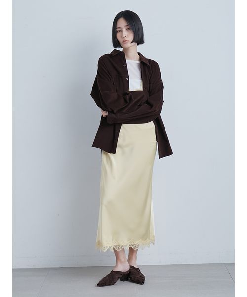 MIESROHE（ミースロエ）の「コーデュロイSH（シャツ/ブラウス・レディース・ブラック/ホワイト/ブラウン・F）」の18枚目の写真