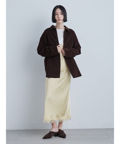 MIESROHE（ミースロエ）の「コーデュロイSH（シャツ/ブラウス・レディース・ブラック/ホワイト/ブラウン・F）」の19枚目の写真