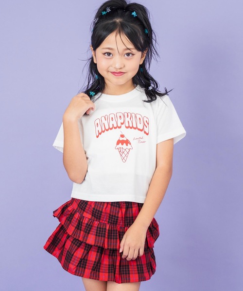 ANAP kids（アナップキッズ）の「アイスクリームプリントモチーフTシャツ（Tシャツ/カットソー・キッズ・ラベンダー/ホワイト/サックスブルー・110cm/120cm/130cm）」の2枚目の写真