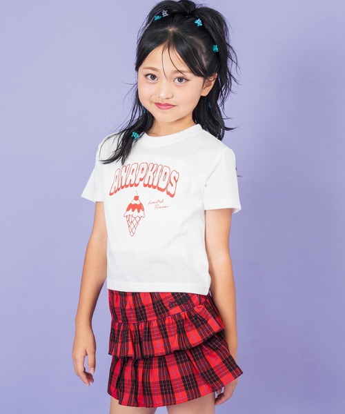 ANAP kids（アナップキッズ）の「アイスクリームプリントモチーフTシャツ（Tシャツ/カットソー・キッズ・ラベンダー/ホワイト/サックスブルー・110cm/120cm/130cm）」の5枚目の写真