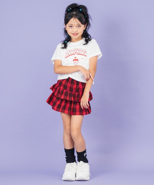ANAP kids（アナップキッズ）の「アイスクリームプリントモチーフTシャツ（Tシャツ/カットソー・キッズ・ラベンダー/ホワイト/サックスブルー・110cm/120cm/130cm）」の8枚目の写真