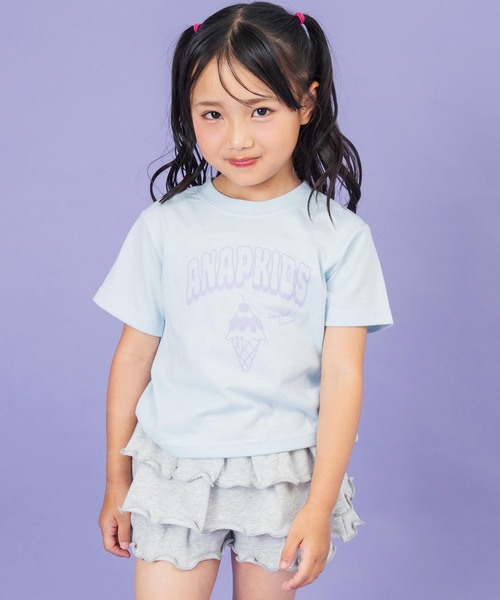 ANAP kids（アナップキッズ）の「アイスクリームプリントモチーフTシャツ（Tシャツ/カットソー・キッズ・ラベンダー/ホワイト/サックスブルー・110cm/120cm/130cm）」の10枚目の写真
