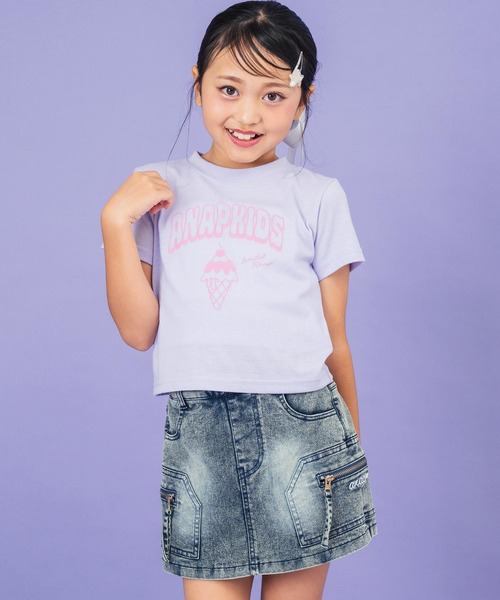 ANAP kids（アナップキッズ）の「アイスクリームプリントモチーフTシャツ（Tシャツ/カットソー・キッズ・ラベンダー/ホワイト/サックスブルー・110cm/120cm/130cm）」の14枚目の写真