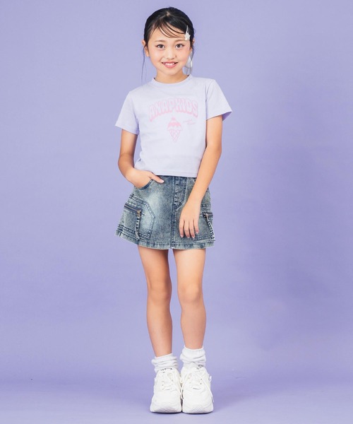 ANAP kids（アナップキッズ）の「アイスクリームプリントモチーフTシャツ（Tシャツ/カットソー・キッズ・ラベンダー/ホワイト/サックスブルー・110cm/120cm/130cm）」の15枚目の写真