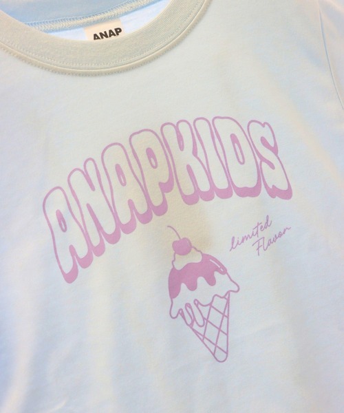 ANAP kids（アナップキッズ）の「アイスクリームプリントモチーフTシャツ（Tシャツ/カットソー・キッズ・ラベンダー/ホワイト/サックスブルー・110cm/120cm/130cm）」の19枚目の写真