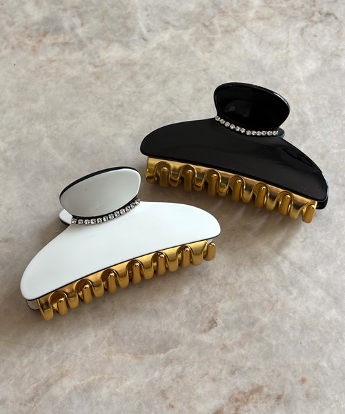 バイカラーポイントストーンヘアクリップ Emma Taylor