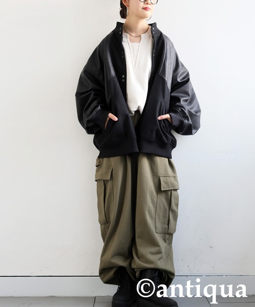 antiqua(アンティカ)の「綿100 裏毛 トップス(その他トップス・レディース・杢グレー/グレイッシュベージュ/ブラック/アイボリー・ONESIZE)」の8枚目の写真