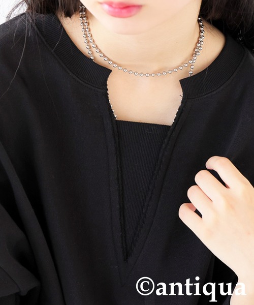antiqua(アンティカ)の「綿100 裏毛 トップス(その他トップス・レディース・杢グレー/グレイッシュベージュ/ブラック/アイボリー・ONESIZE)」の13枚目の写真