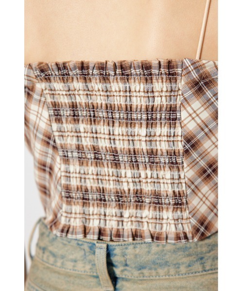 rienda（リエンダ）の「チェックビスチェ 秋服（キャミソール・レディース・ブラック/ベージュ・FREE）」の13枚目の写真