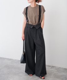 【試着のみ】spick and span サスペンダー付ワークパンツ36 Spick & Span｜《追加2》サスペンダー付きワーカーパンツ