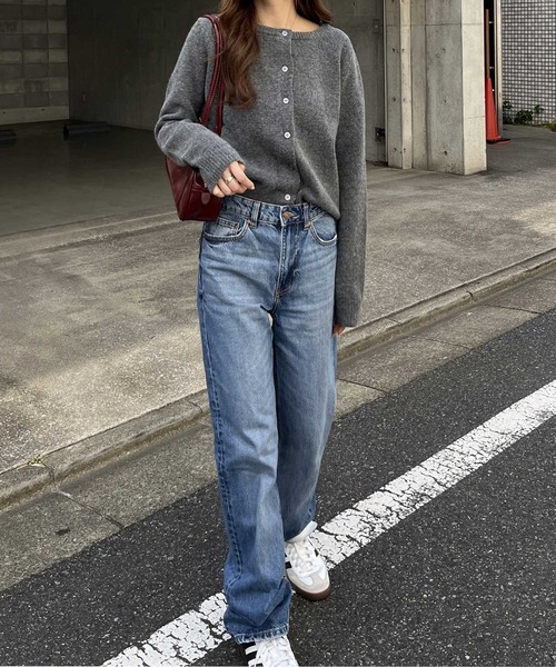 nelliy.(ネルリー)の「ニットクルーネック起毛カーディガン(カーディガン/ボレロ・レディース・グレー/ピンク/ホワイト・LARGE/MEDIUM)」の11枚目の写真