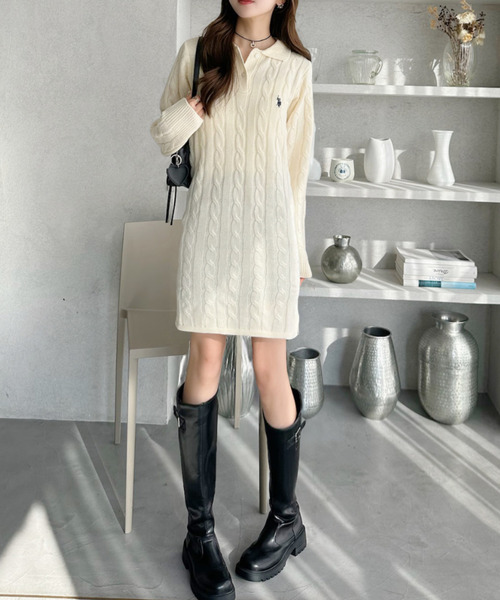 セール】【Ada.別注 U.S. POLO ASSN】ケーブル ポロニット ミニ