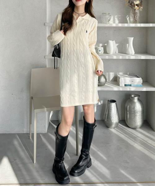 セール】【Ada.別注 U.S. POLO ASSN】ケーブル ポロニット ミニ