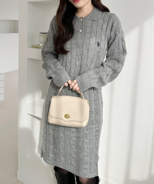 セール】【Ada.別注 U.S. POLO ASSN】ケーブル ポロニット ミニ