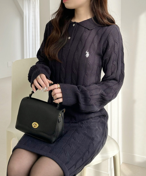 セール】【Ada.別注 U.S. POLO ASSN】ケーブル ポロニット ミニ