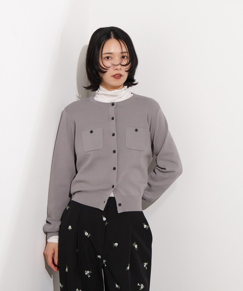 N.(N. Natural Beauty Basic)(エヌエヌナチュラルビューティーベーシック)の「ベーシックポケットカーディガン(カーディガン/ボレロ・レディース・グレー/ブラック/ピンク/レッド・MEDIUM)」の18枚目の写真