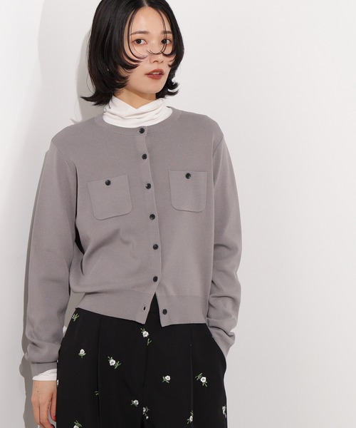 N.(N. Natural Beauty Basic)(エヌエヌナチュラルビューティーベーシック)の「ベーシックポケットカーディガン(カーディガン/ボレロ・レディース・グレー/ブラック/ピンク/レッド・MEDIUM)」の20枚目の写真