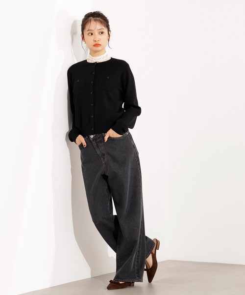 N.(N. Natural Beauty Basic)(エヌエヌナチュラルビューティーベーシック)の「ベーシックポケットカーディガン(カーディガン/ボレロ・レディース・グレー/ブラック/ピンク/レッド・MEDIUM)」の11枚目の写真