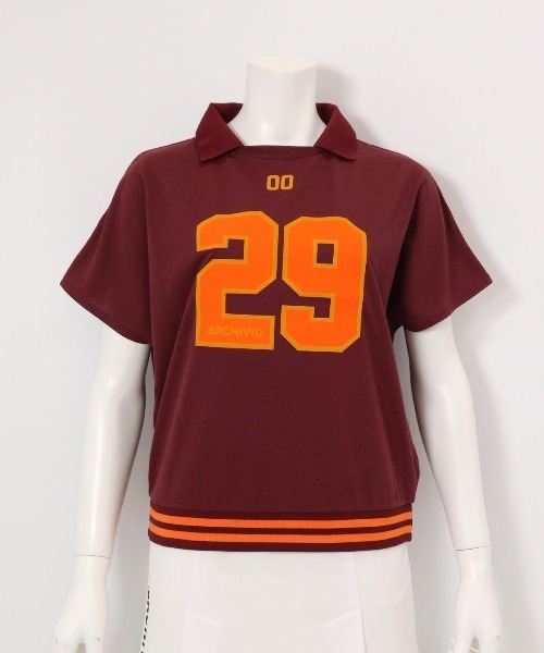 archivio(アルチビオ)の「<LADIES>ナンバーロゴプルオーバー(Tシャツ/カットソー・レディース・レッド/ホワイト/ネイビー・S/M/L)」の1枚目の写真