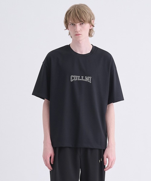 CULLNI（クルニ）の「【CULLNI】別注 COLLEGE LOGO TEE（Tシャツ/カットソー・メンズ・ホワイト/ベージュ/ネイビー/ブラック・1/2）」の3枚目の写真