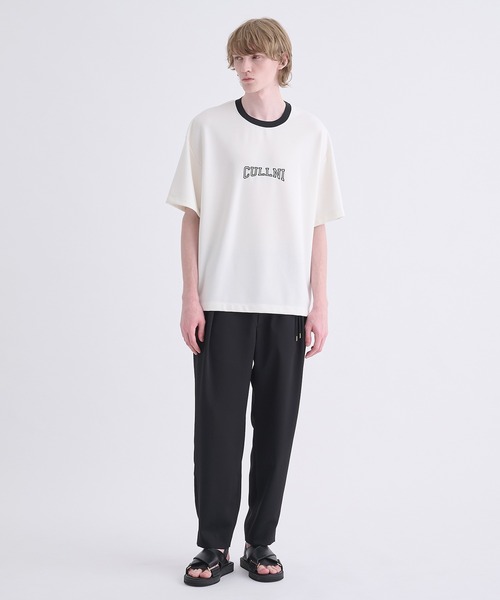 CULLNI（クルニ）の「【CULLNI】別注 COLLEGE LOGO TEE（Tシャツ/カットソー・メンズ・ホワイト/ベージュ/ネイビー/ブラック・1/2）」の5枚目の写真