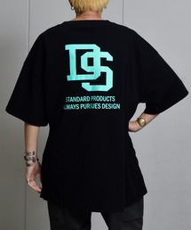 DOUBLE STEAL（ダブルスティール）の「接触冷感・UVカット USAコットンビックサイズロゴプリント半袖Tシャツ（Tシャツ/カットソー）」