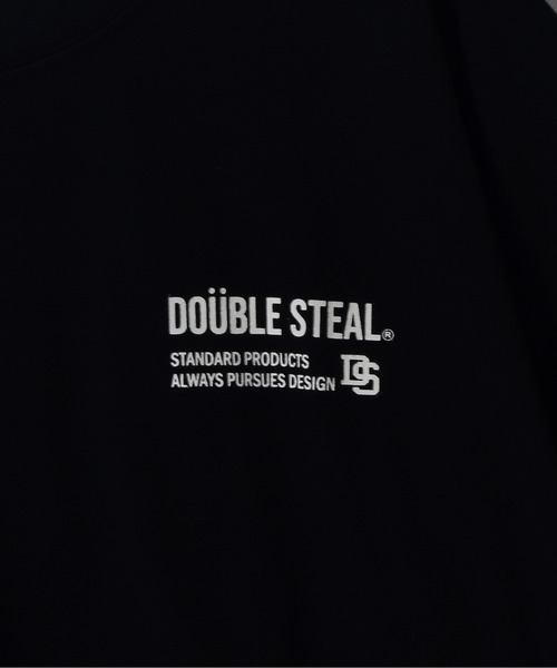 DOUBLE STEAL（ダブルスティール）の「接触冷感・UVカット USAコットンビックサイズロゴプリント半袖Tシャツ（Tシャツ/カットソー・メンズ・ブラック×ホワイト/ブラック×グレー/ブラック×グリーン・XXX-LARGE/XXXX-LARGE/XXXXX-LARGE/X-LARGE/XX-LARGE）」の5枚目の写真