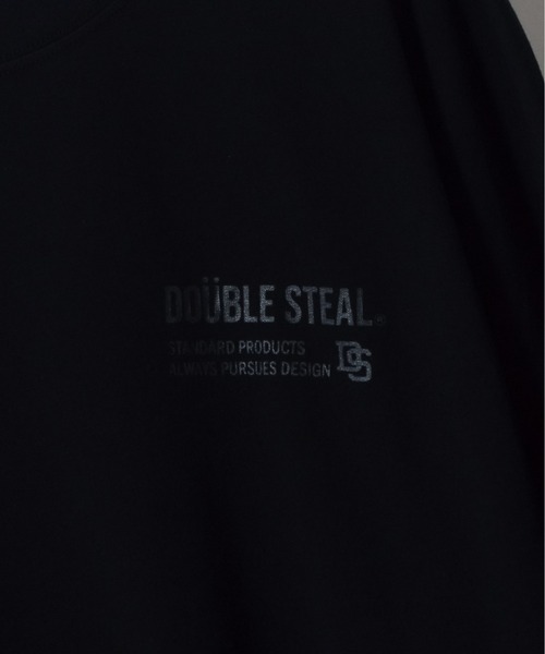 DOUBLE STEAL（ダブルスティール）の「接触冷感・UVカット USAコットンビックサイズロゴプリント半袖Tシャツ（Tシャツ/カットソー・メンズ・ブラック×ホワイト/ブラック×グレー/ブラック×グリーン・XXX-LARGE/XXXX-LARGE/XXXXX-LARGE/X-LARGE/XX-LARGE）」の11枚目の写真