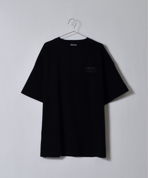 DOUBLE STEAL（ダブルスティール）の「接触冷感・UVカット USAコットンビックサイズロゴプリント半袖Tシャツ（Tシャツ/カットソー・メンズ・ブラック×ホワイト/ブラック×グレー/ブラック×グリーン・XXX-LARGE/XXXX-LARGE/XXXXX-LARGE/X-LARGE/XX-LARGE）」の10枚目の写真