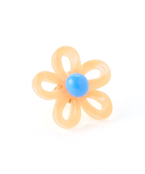 Casselini（キャセリーニ）の「Casselini(キャセリーニ)クリアフラワーピアス（ピアス（両耳用）・レディース・ピンク/グリーン/ホワイト/オレンジ/ブルー・FREE）」の6枚目の写真