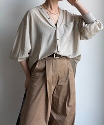 【新色追加】GOLDボタンVVシャツ