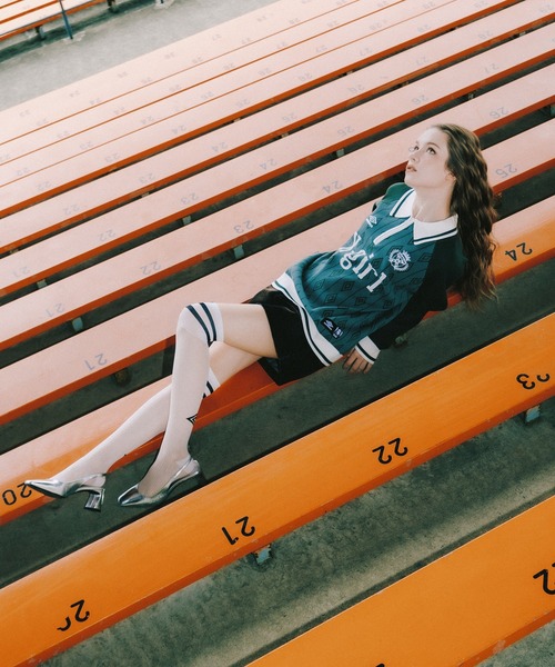 UMBRO（アンブロ）の「X-girl x UMBRO HALF ZIP JACQUARD KNIT TOP