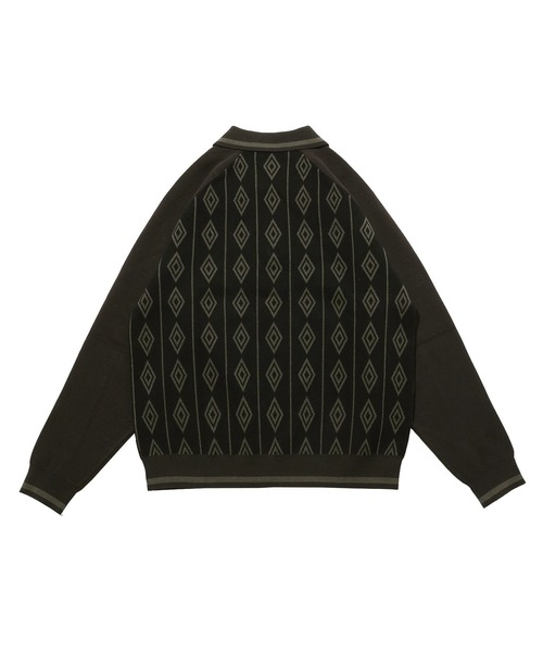 X-girl x UMBRO HALF ZIP JACQUARD KNIT TOP（ニット/セーター