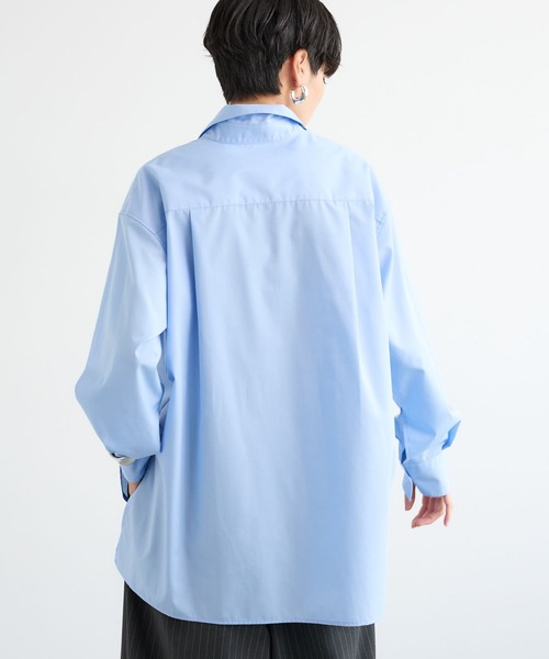 BARNYARDSTORM（バンヤードストーム）の「BARNYARDSTORM / ヒヨクマニッシュシャツ / ハンドウォッシャブル【JAPAN FABRIC】【「BABALOG」チャンネルご紹介アイテム】（シャツ/ブラウス・レディース・ホワイト/ブルー・FREE）」の8枚目の写真