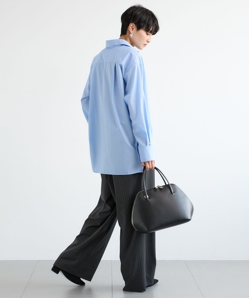 BARNYARDSTORM（バンヤードストーム）の「BARNYARDSTORM / ヒヨクマニッシュシャツ / ハンドウォッシャブル【JAPAN FABRIC】【「BABALOG」チャンネルご紹介アイテム】（シャツ/ブラウス・レディース・ホワイト/ブルー・FREE）」の5枚目の写真