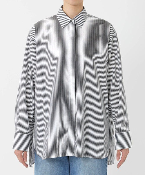 BARNYARDSTORM（バンヤードストーム）の「BARNYARDSTORM / ヒヨクマニッシュシャツ / ハンドウォッシャブル【JAPAN FABRIC】【「BABALOG」チャンネルご紹介アイテム】（シャツ/ブラウス・レディース・ホワイト/ブルー・FREE）」の21枚目の写真