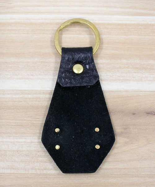 schott（ショット）の「LEATHER KEY RING（キーケース/キーアクセサリー・メンズ・ブラック・FREE）」の5枚目の写真