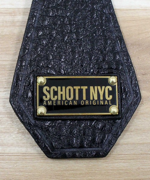 schott（ショット）の「LEATHER KEY RING（キーケース/キーアクセサリー・メンズ・ブラック・FREE）」の3枚目の写真