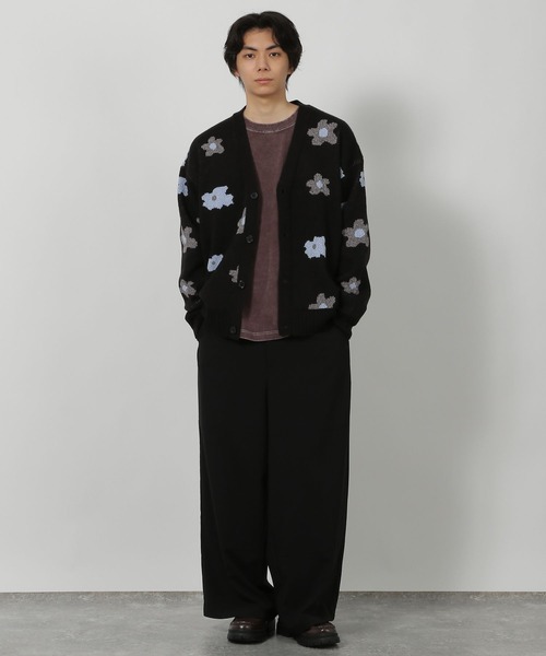 LAKOLE（ラコレ）の「モール花柄ニットカーデ / 587083（カーディガン/ボレロ・メンズ・ブラウン/ブラック/ライトグレー・MEDIUM/LARGE）」の12枚目の写真