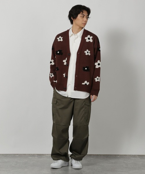 LAKOLE（ラコレ）の「モール花柄ニットカーデ / 587083（カーディガン/ボレロ・メンズ・ブラウン/ブラック/ライトグレー・MEDIUM/LARGE）」の9枚目の写真