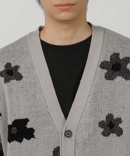 LAKOLE（ラコレ）の「モール花柄ニットカーデ / 587083（カーディガン/ボレロ・メンズ・ブラウン/ブラック/ライトグレー・MEDIUM/LARGE）」の19枚目の写真