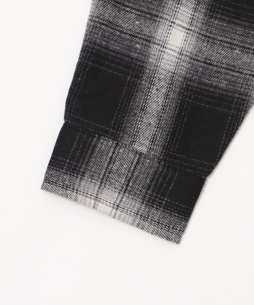 Figments（フィグメンツ）の「アイレットオーバーチェックシャツ（シャツ/ブラウス・レディース・ブラック・FREE）」の6枚目の写真