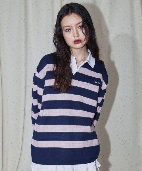 ⭐️つねです⭐️ SEQUENZ（シークエンズ）】sqnz border knit / ボーダー ニット