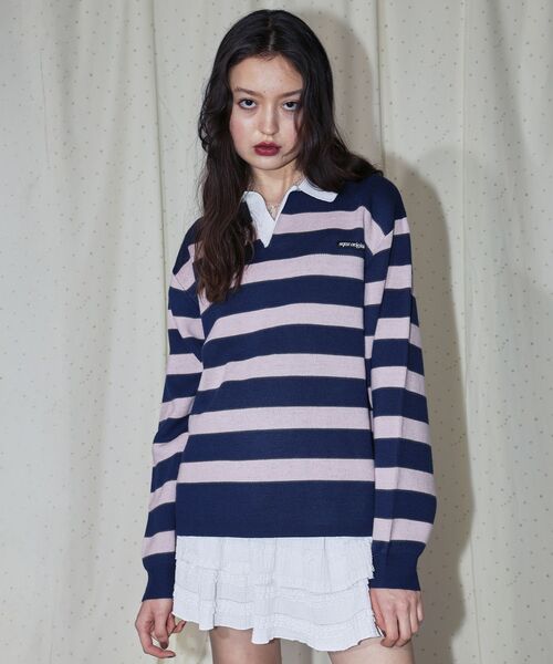 セール】【SEQUENZ（シークエンズ）】sqnz border knit / ボーダー