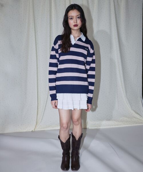 セール】【SEQUENZ（シークエンズ）】sqnz border knit / ボーダー