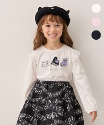 ANY（エニィ）の「おけいこモチーフ刺繍入り 長袖Tシャツ（Tシャツ/カットソー・キッズ）」