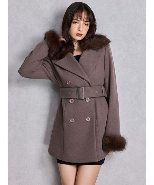 【新品未使用】 PARTY ベルト付きファーコート ROYAL PARTY｜ベルト付ファーコート | Rakuten Fashion(楽天