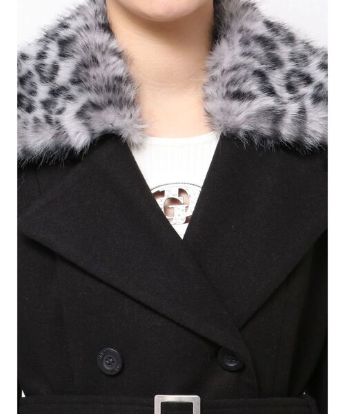 GYDA（ジェイダ）の「ベルト付きタイトファーコート（チェスターコート・レディース・ブラウン/ブラック・FREE）」の12枚目の写真